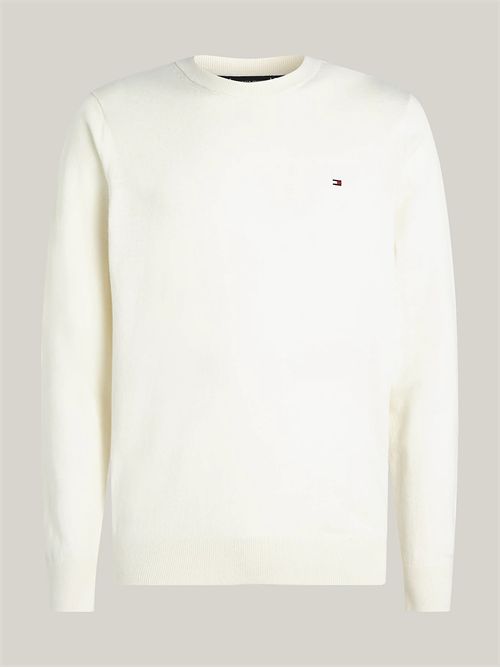 pullover uomo bianco TOMMY HILFIGER | MW0MW28046YBI